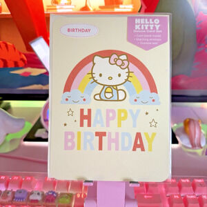 Sanrio Hello Kitty Card Set Matching Envelope Oversize Seal 2024 Happy Birthday